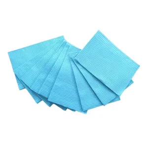 Dental Clinic Paper Patient Bib Waterproof Adult Disposable blue Dental Bibs