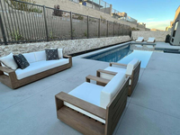 Conjuntos de Muebles de Jardín para Patio Exterior, Silla de Madera, Sofá Seccional, Muebles de Madera, Silla Giratoria de Teca
