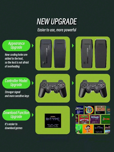 M8 Stick da gioco 4K Ultra HD di alta qualità, controller wireless 2.4G, gamepad, 64GB, 20000 <span class=keywords><strong>giochi</strong></span>, console retrò mini, regalo per bambini - Product Image 6