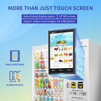 Distributeur automatique de boissons et de snacks réfrigérés 24h/24 et 7j/7 avec auvent anti-soleil et anti-pluie pour festivals de rue, paiement par espèces, pièces, carte et QR