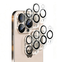 Protection d'objectif d'appareil photo en verre trempé HD compatible avec la prise de vue nocturne pour iPhone 16 Pro Max 16 Plus 15 14 Plus 13 12 Mini 11 Pro