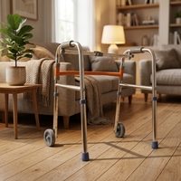 Déambulateur pédiatrique en alliage d'aluminium pour enfants, réglable en hauteur, léger, pliable, aide à la marche médicale pour les enfants à domicile