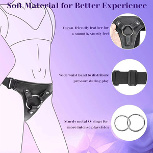 Verstellbarer Lesbian <span class=keywords><strong>Strap</strong></span>-on Dildo Gurt für Frauen, tragbare Hose für lesbischen Sex, Erwachsenenspielzeug, BDSM Leder Bondage - Product Image 4
