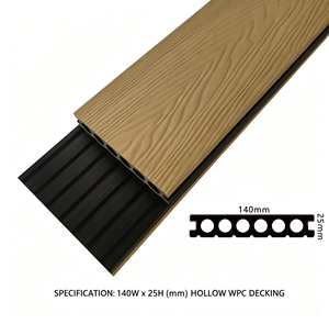 Plancher en WPC moderne antidérapant, imperméable, à bords carrés, emboîtable et creux - Product Image 1