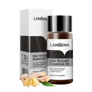 LANBENA הטוב ביותר באיכות צמיחת שיער שמן לנשים שיער אובדן טיפול לעבות ג 'ינג' ר תמצית שיער סרום