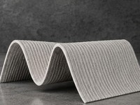 Panneau mural composite bois-plastique flexible 3D concave cannelé moderne, imperméable et léger pour revêtement intérieur de salon