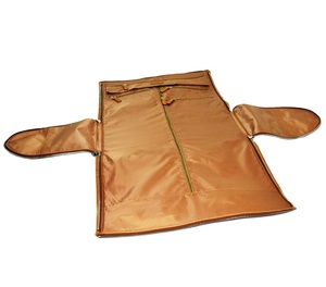 Échantillon gratuit : Housse de costume de mariage en cuir polyester marron, faite à la main, de luxe, personnalisée pour homme et femme, pour le voyage - Product Image 5