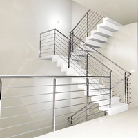 Système de balustrade en acier inoxydable au design moderne, directement de l'usine, finitions personnalisables pour balcon, terrasse, maison, escalier