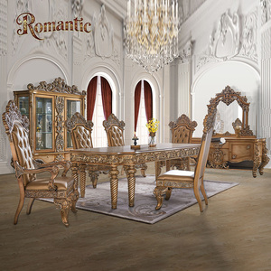 Juego de Muebles de Comedor Clásicos de Campo Americano, Juego de Mesa de Comedor de Madera Maciza de Alta Calidad Personalizado para 6 Personas - Product Image 2