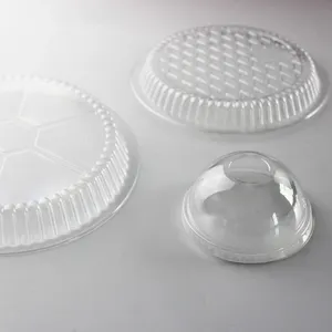 Plastik PET Kubah Tutup untuk 7 Inci Pan Aluminium Foil Wadah Tutup