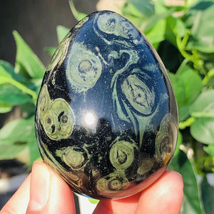 Huevos de Jaspe Kambaba al por Mayor de Alta Calidad, Esferas de Cristal Verde Natural Pulido a Máquina para Decoración del Hogar y Manualidades Navideñas - Product Image 4