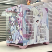 Boîtier de jeu Micro ATX sur le thème de la sauce Chaotian - Tour moyenne en alliage d'aluminium avec fenêtre latérale, compatibilité Mini-ITX