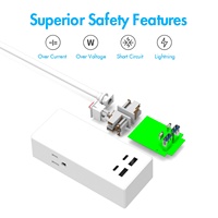 Adaptateur de chargeur rapide PD QC avec puissance de sortie USB a et C 20W pour la charge du téléphone prises UK/EU/US/AU Port 125W
