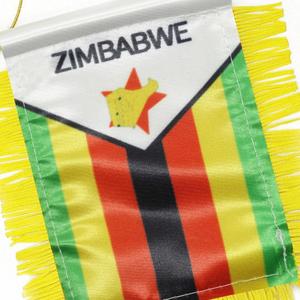 Custom Zimbabwe Satin Mini Flag <b>Banner</b> with Yellow Tassels Digital Printed Car Pennant - Product Image 5