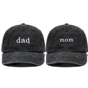 Custom Designer Your Own Logo 6 Panel Embroidered Mom Dad Baseball Hat Cap 100% Cotton Black Parent Outdoor Fishing <b>Cycling</b> - Product Image 2
