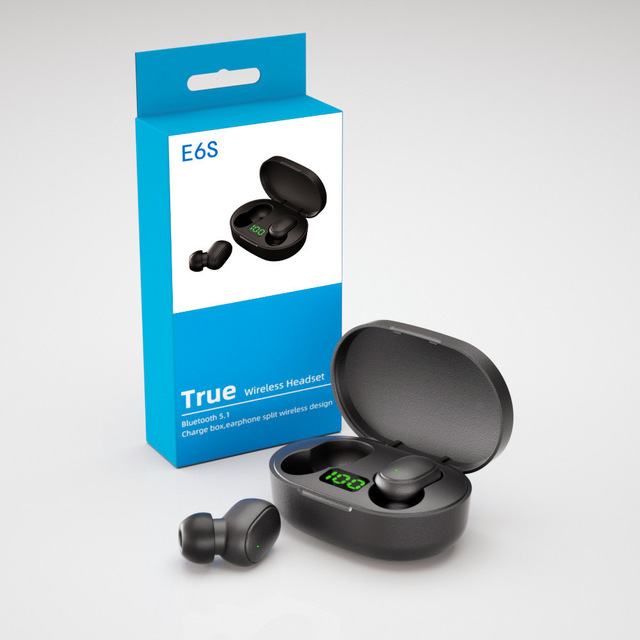 Free Sample E6S Hot Selling Wireless Earbuds Headphones Noise Cancelling BT5.1 Sport Earphones Headset