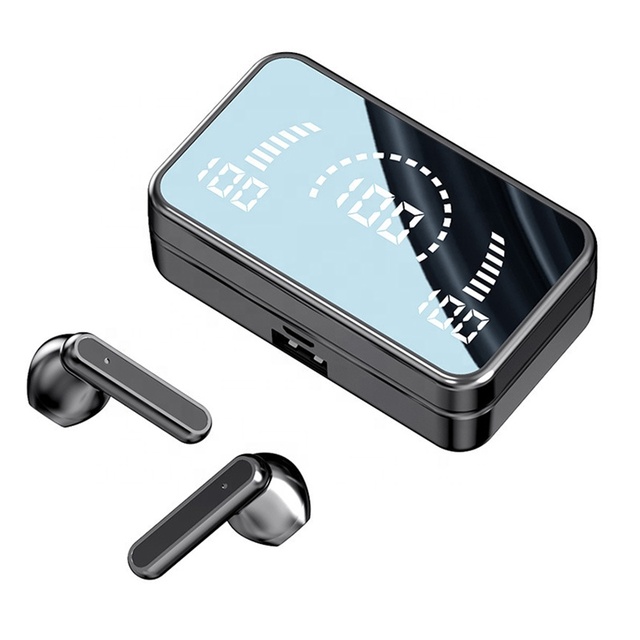 LED Display Mirror S20 TWS Wireless Earbuds HIFI True Wireless BT Earphone With Charging Cases