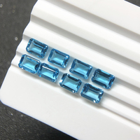 Vente en gros de pierres semi-précieuses en vrac pierre topaze bleue suisse naturelle pierres précieuses en vrac taille émeraude pour la fabrication de bijoux
