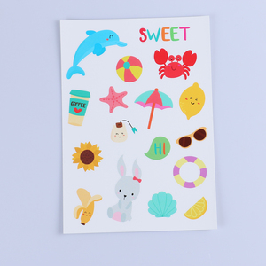 Autoadesivi svegli del fumetto di movimento del anime divertente del giocattolo dell'unicorno delle ragazze impermeabili autoadesive su ordinazione per i bambini - Product Image 5