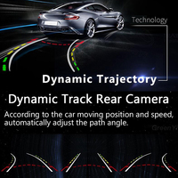 AHD1080P Caméra de recul dynamique pour ligne de stationnement 7 pouces Moniteur miroir étanche Vue nocturne Aide à l'inversion pour voitures, camionnettes et bus