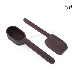 Cuillère à grains de café bois de noyer expresso café cuillère à mesurer en bois cuillère <span class=keywords><strong>doseuse</strong></span> haricots <span class=keywords><strong>thé</strong></span> sucre café accessoires - Product Image 4