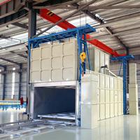 Horno de Envejecimiento con Carro YZ-AO-T9 de 9 Carros, 55KW, 19T, Multicombustible, Tratamiento Térmico T9