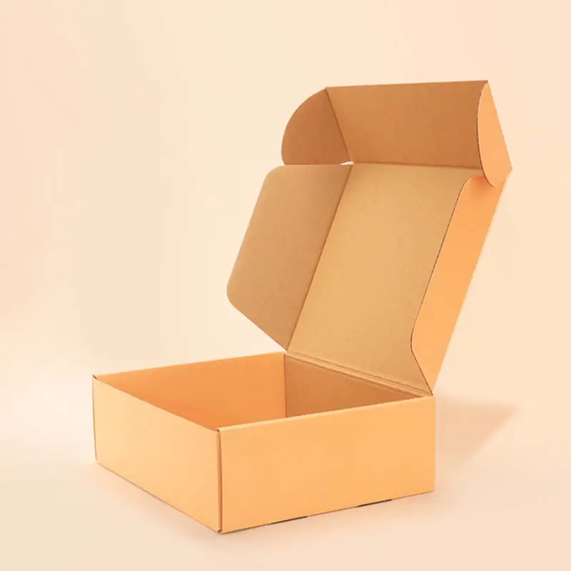 Alta qualità della fabbrica cartone ondulato carta arancione unico mailer scatola con il proprio logo