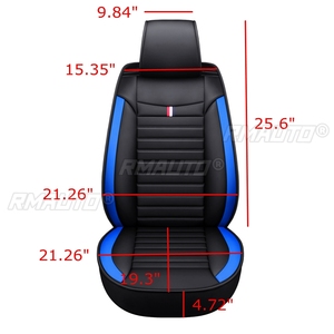 Lot de 2 housses de siège auto universelles avant et arrière en cuir, protection de siège, tapis de protection pour sièges de voiture, accessoires auto 4 saisons - Product Image 2