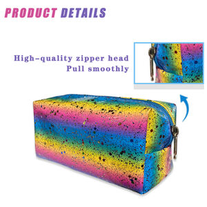 Factory Custom Logo Colored Oxford Large Capacity Portable <b>Makeup</b> Cosmetic Bags Luxury Zipper Closure Soft Handle Eco-Friendly - Product Image 3