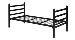 Cama litera doble de metal industrial, estructura de acero estable, muebles para dormitorio - Product Image 3