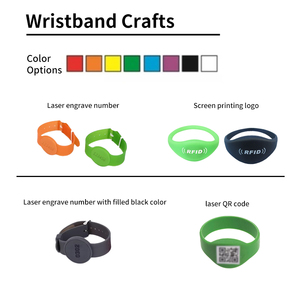 Lack Silicone NFC RFID polsbandje 13.56mhz NFC213/215 MF 1K voor hotel - Product Image 2