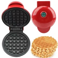 Mini gaufrier électrique et machine à pain, crêpière, machine à gâteaux et sandwichs pour le petit-déjeuner - Entièrement automatique, en plastique, usage domestique, 350W