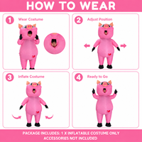 Costume gonflable de cochon pour commande en gros, performance scénique, ambiance de fête, design réutilisable, prix d'usine
