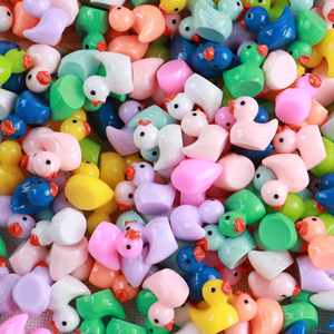 Mini-canards en résine multicolores, décorations pour la maison, artisanat de jardin, accessoires de décoration paysagère - Product Image 3
