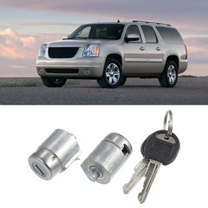 Yunnuo Door <b>Lock</b> Cylinder 12549131 Brushed Grey 2 <b>Keys</b> Cylindrical <b>Lock</b> for Chevrolet - Product Image 2