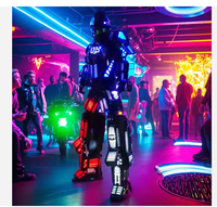 Combinaison de robot lumineuse à LED RVB pour DJ Halloween et fêtes du Nouvel An dans les bars de boîte de nuit