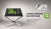 Table pliante moderne en aluminium portable avec design carré imperméable pour le camping en plein air, les pique-niques, les barbecues et la pêche