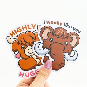 สติกเกอร์ไดคัท PVC ลายสัตว์มีกาวในตัวฉลากตามสั่งลายการ์ตูนกันน้ำ - Product Image 4