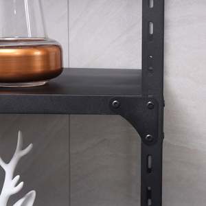 <span class=keywords><strong>Étagère</strong></span>s de rangement en acier à <span class=keywords><strong>angle</strong></span> en métal noir à 5 couches de service léger en gros - Product Image 5