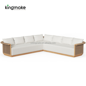 Ensemble <span class=keywords><strong>de</strong></span> meubles d'extérieur en teck <span class=keywords><strong>de</strong></span> luxe moderne pour patio, cour, balcon, hôtel, <span class=keywords><strong>canapé</strong></span> imperméable, <span class=keywords><strong>canapé</strong></span> modulaire <span class=keywords><strong>de</strong></span> <span class=keywords><strong>jardin</strong></span> - Product Image 3
