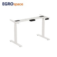 EGROspace Bureau de travail moderne à double moteur, table ergonomique réglable en hauteur, bureau assis-debout