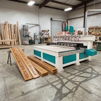 Machine de gravure sur bois CNC multi-broches à 8 têtes pour la gravure de motifs décoratifs sur meubles et portes en série