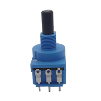 Potentiomètre à double commande BONENS série WH116 B500K 5 broches avec interrupteur rotatif, longueur de l'axe de 16 mm, 1K-2M 20%