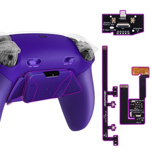 Rubberized Galactic Purple Remap Back Button RISE4 Plus MAX Back Paddles Kit with Click Trigger Stops for PS5 <b>Controller</b> - Product Image 2