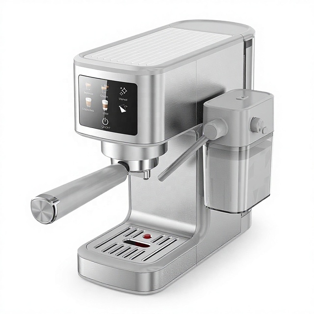 Espresso Coffee Makers for Kitchen 15 bar Pressure Pump Machine With High Pressure Frothing 1.0L Water tank 500ML Milk tank