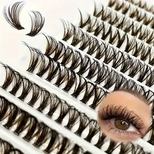 200 clusters 40p brown eyelash , 8-16mm, natural brown makeup DIY eyelash <b>extensions</b>, suitable for daily gatherings - Product Image 4