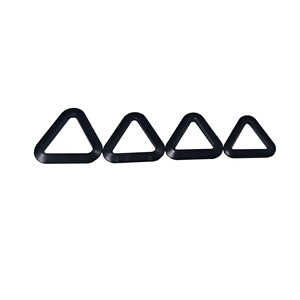 Hebillas triangulares de plástico de 15 mm, 20 mm, 22 mm, 25 mm para bolsos, anillos conectores duraderos en blanco y negro - Product Image 5