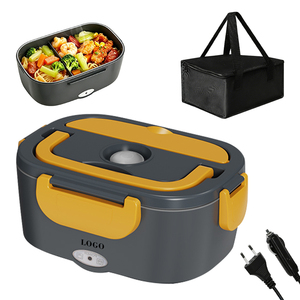 0728 12v/24v Car Truck Adaptive Mini Lunch Boxes Sus304-stainless Easy Clean <b>Heated</b> Box 1.5l Capacity Reusable Heater - Product Image 1