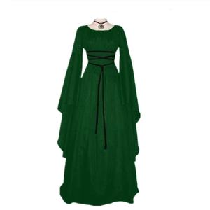 Elegante <span class=keywords><strong>Vestido</strong></span> de Noche Largo con Cuello Redondo y Mangas Largas para <span class=keywords><strong>Mujer</strong></span>, <span class=keywords><strong>Vestido</strong></span> <span class=keywords><strong>Medieval</strong></span> de Halloween, <span class=keywords><strong>Vestido</strong></span> de Reina para Baile de Gala, <span class=keywords><strong>Vestido</strong></span> de <span class=keywords><strong>Princesa</strong></span> Noble - Product Image 5