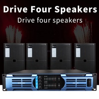 MIA-AQ800 Amplificateur de Puissance Audio Professionnel 4 Canaux 800 Watts 8 Ohms pour Haut-Parleurs Équipement Sonore